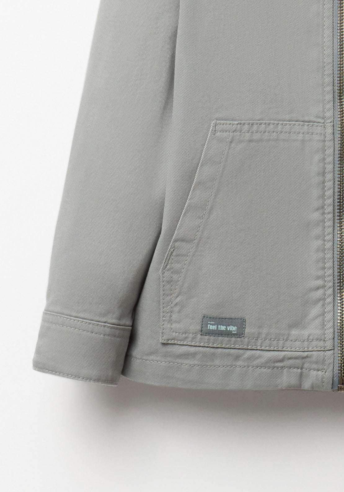 Zip Up Hooded Overshirt - Green
