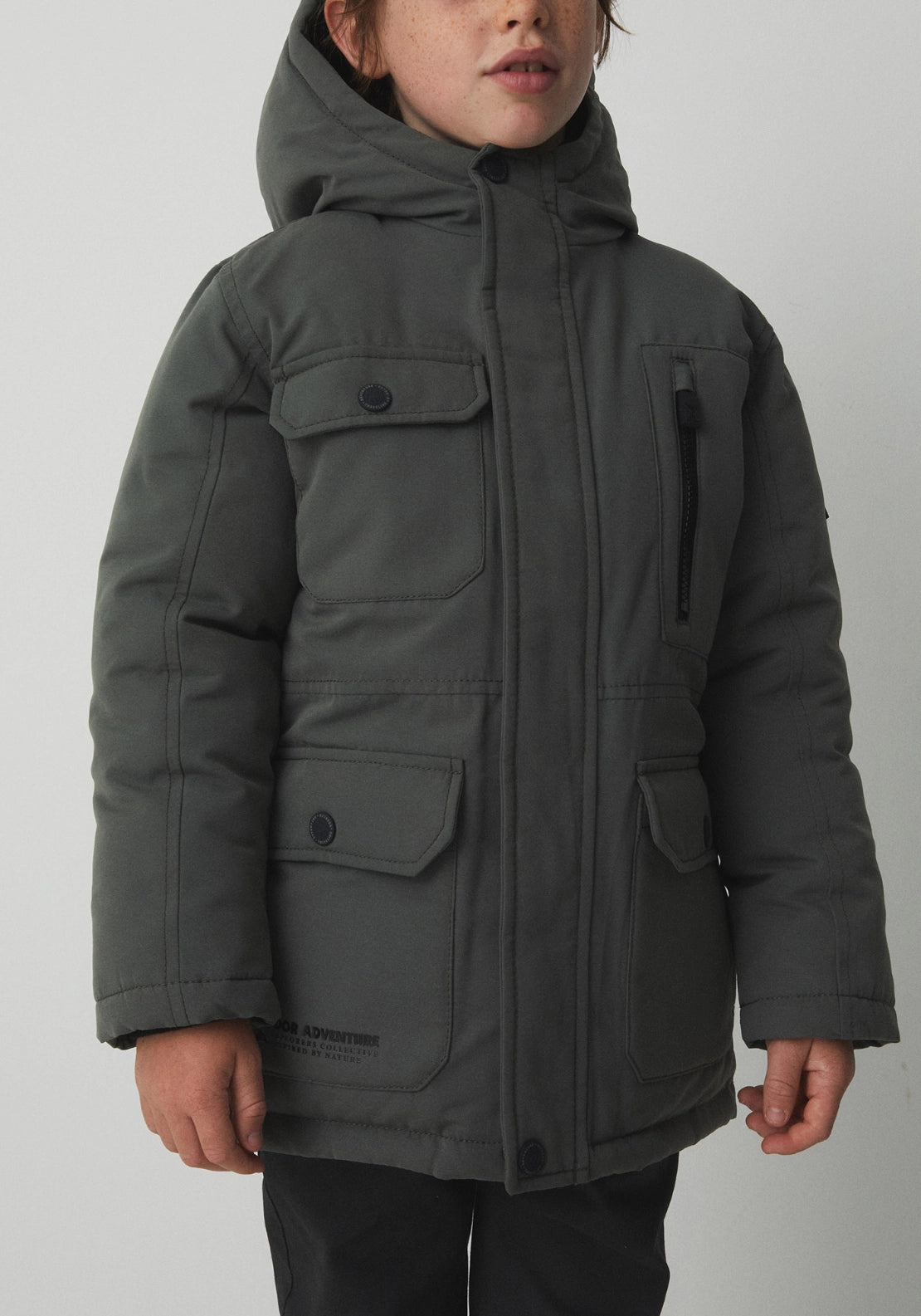 Hooded Parka Jacket - Green