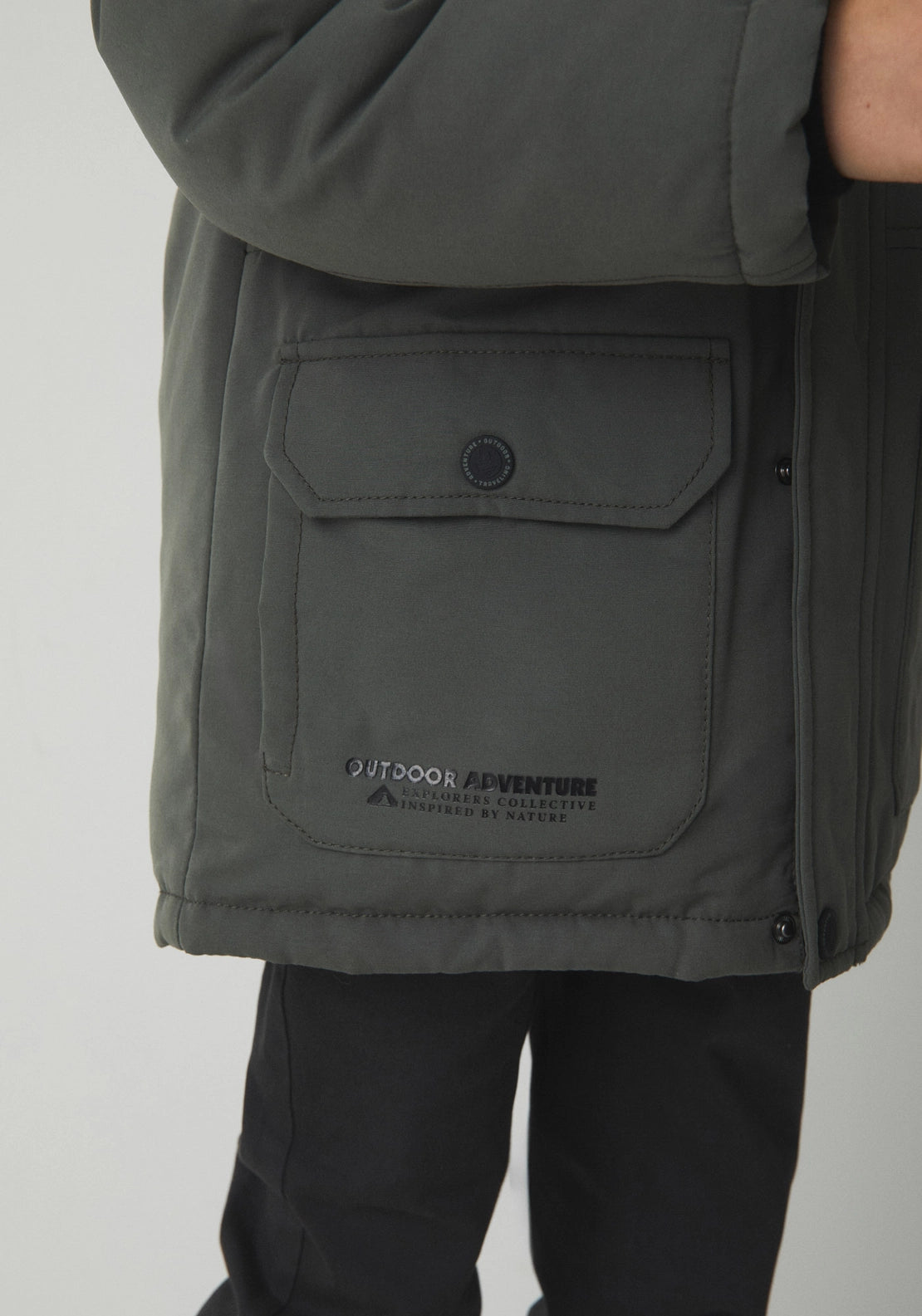 Hooded Parka Jacket - Green