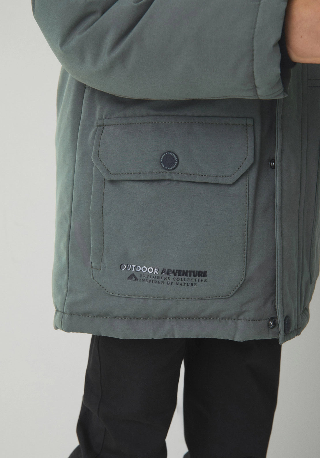 Hooded Parka Jacket - Green