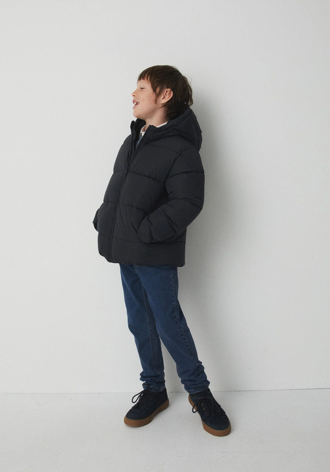 Padded Puffer Jacket - Black