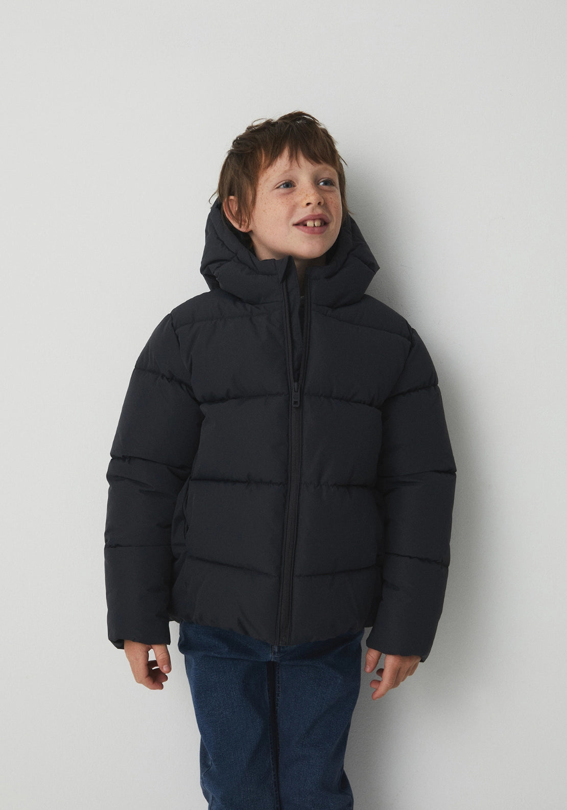 Padded Puffer Jacket - Black
