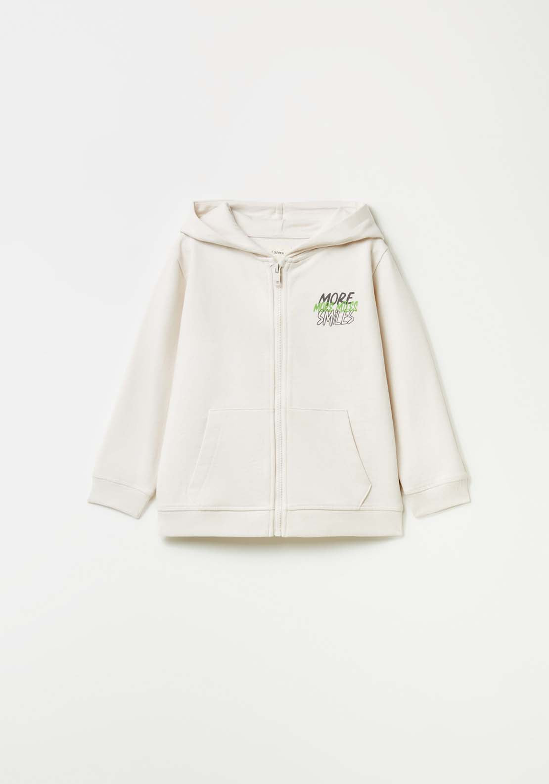 Sfera Zip Up Sweatshirt - White 1 Shaws Department Stores