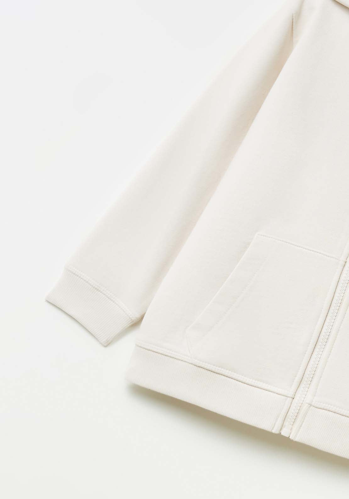 Sfera Zip Up Sweatshirt - White 4 Shaws Department Stores
