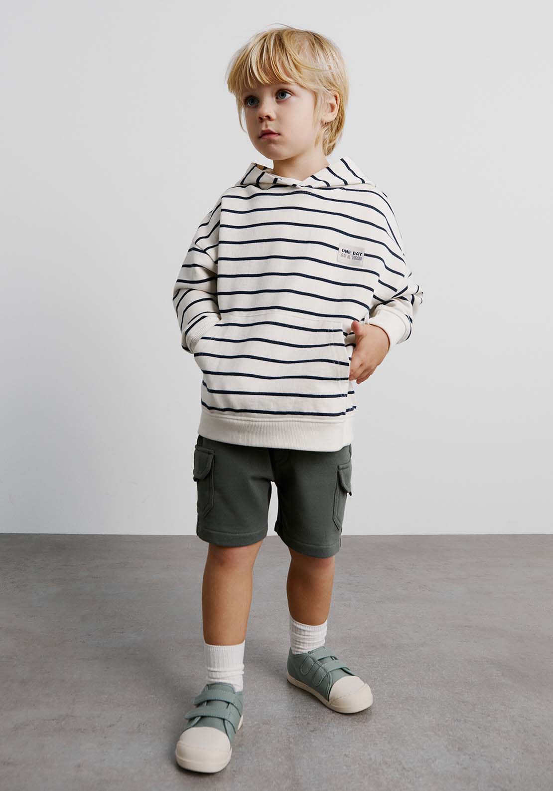 Sfera Stripes hoodie - White Off 3 Shaws Department Stores