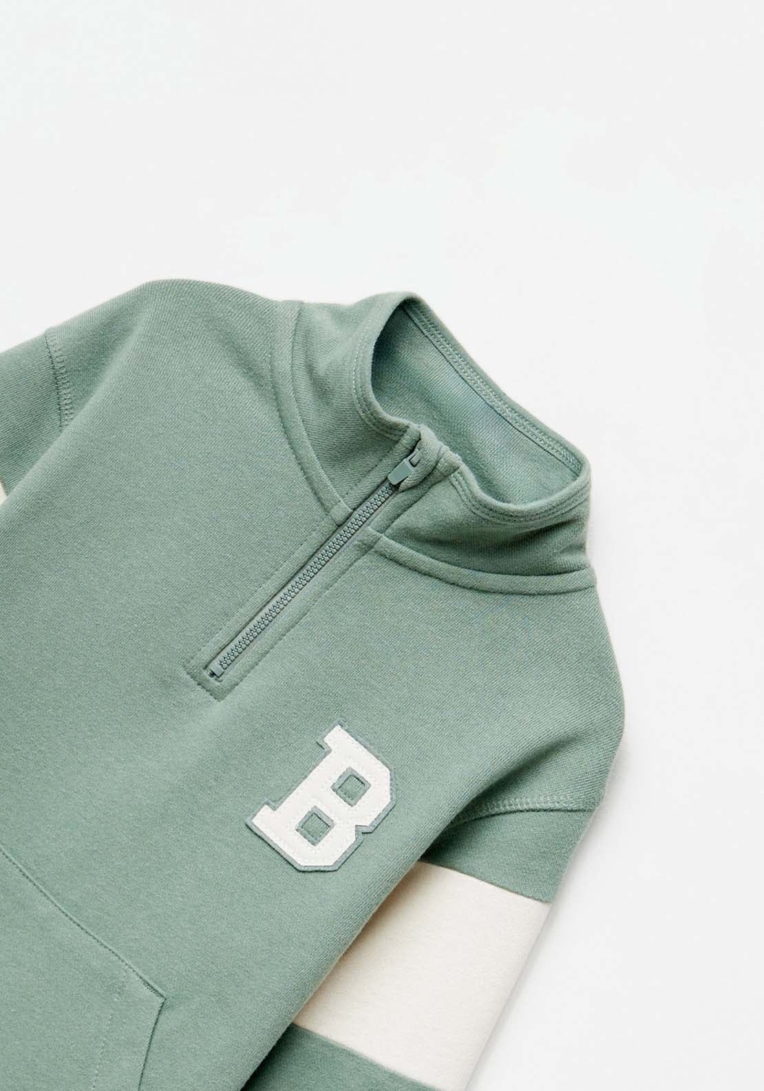 Sfera Zipped high-neck sweatshirt - Green 2 Shaws Department Stores
