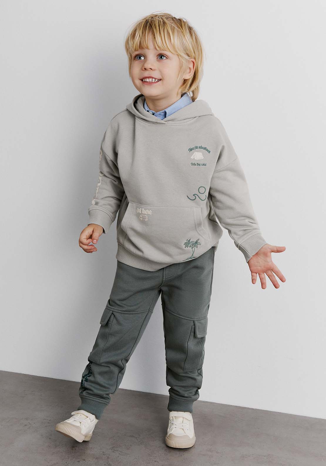 Sfera Embellished sweatshirt - Green 1 Shaws Department Stores