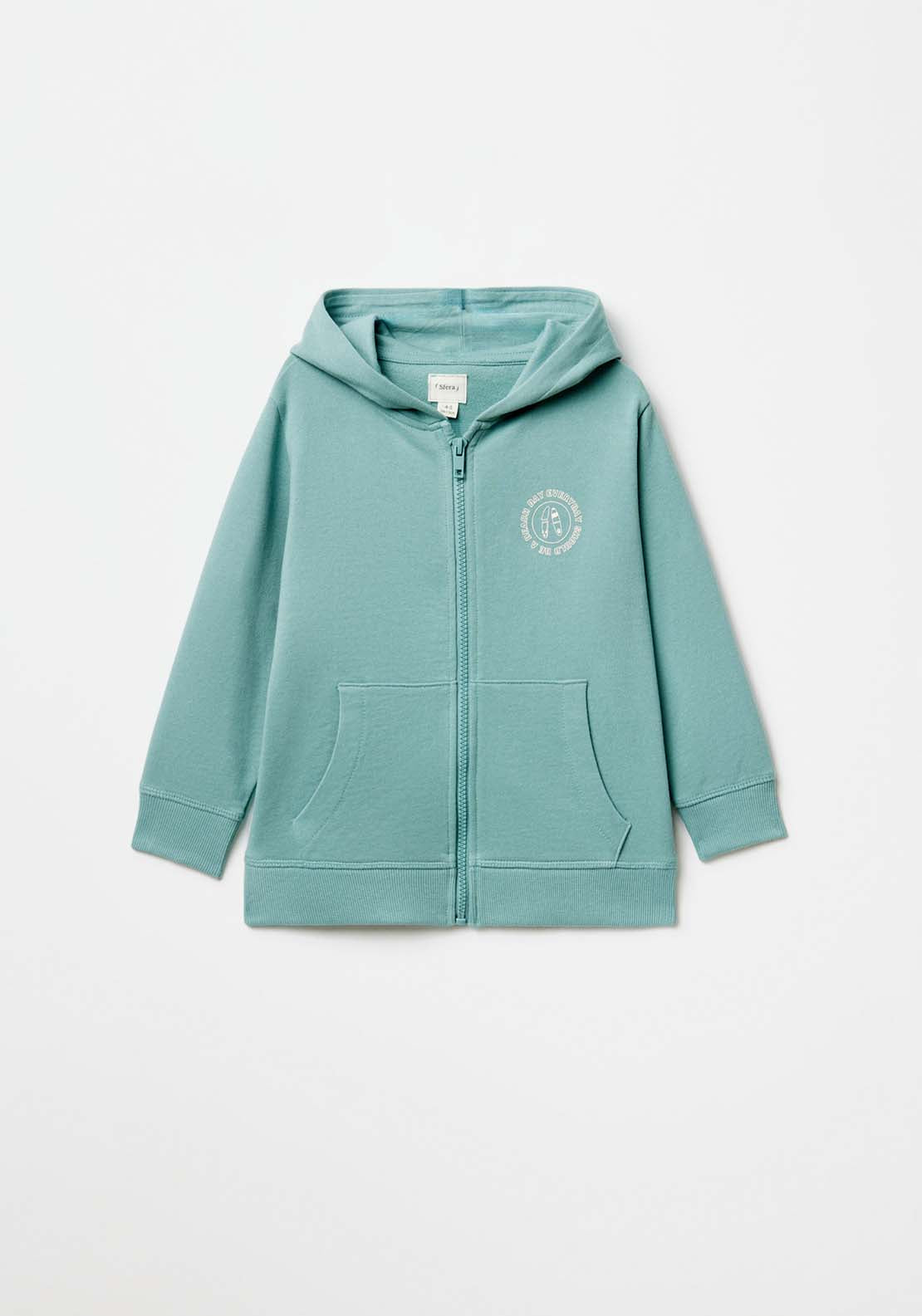 Sfera Basic printed sweatshirt - Green 5 Shaws Department Stores
