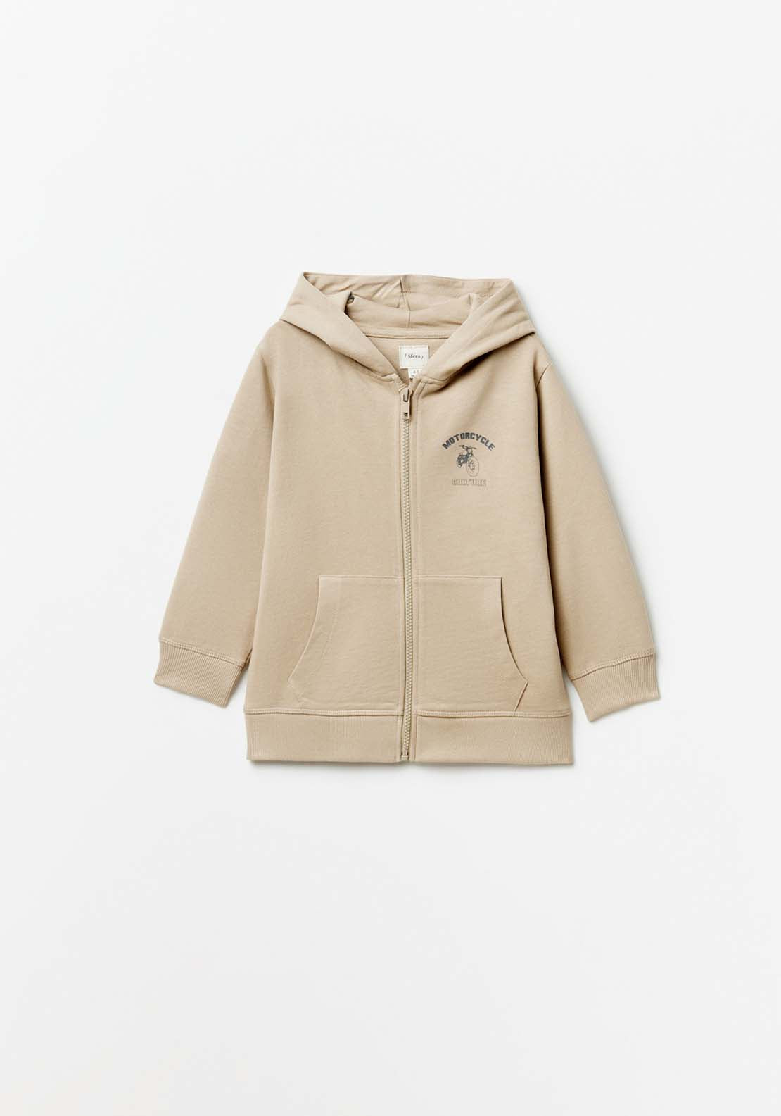 Sfera Basic printed sweatshirt - Beige / Camel 2 Shaws Department Stores