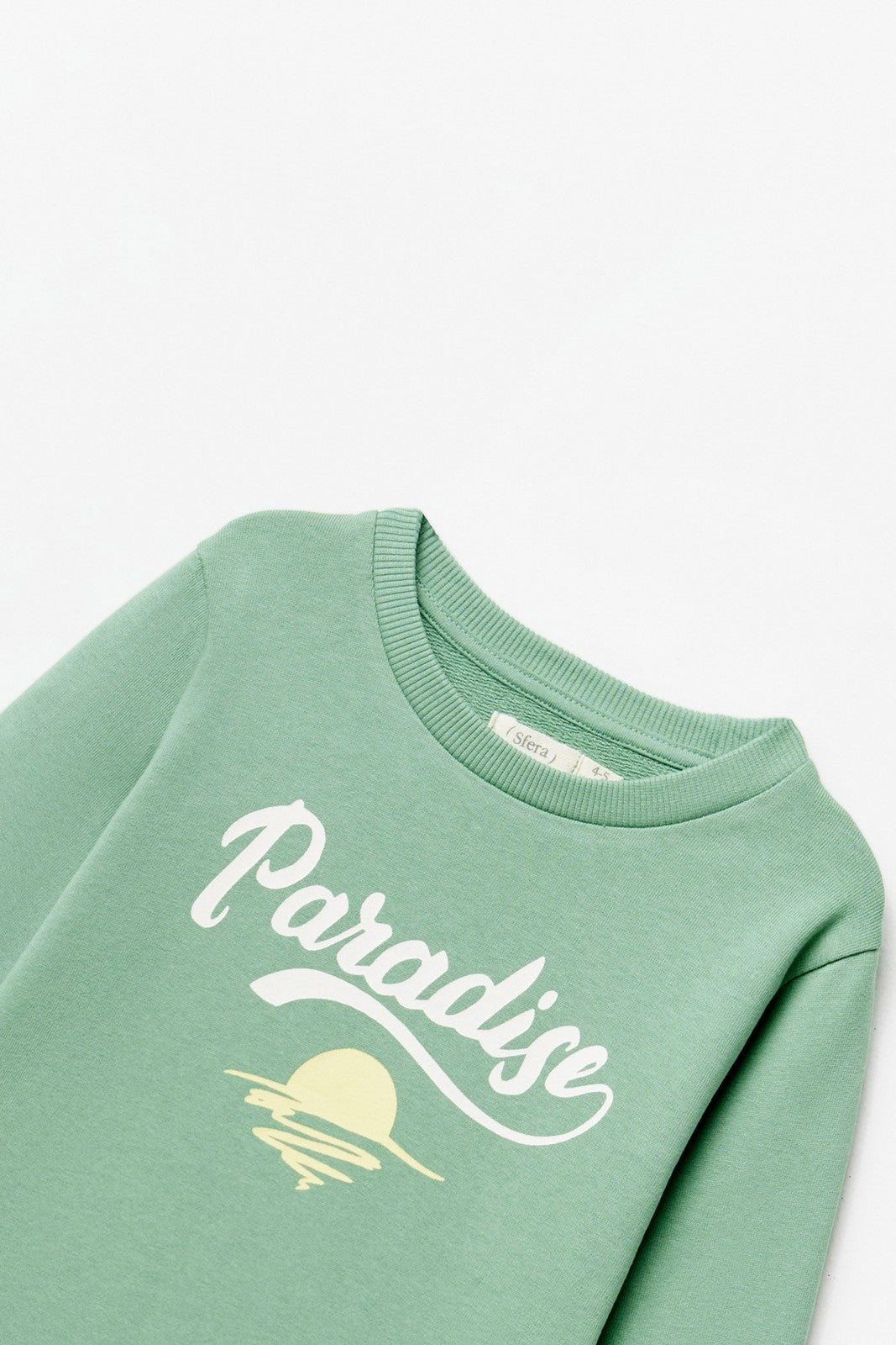 Sfera Basic printed sweatshirt - Green 2 Shaws Department Stores