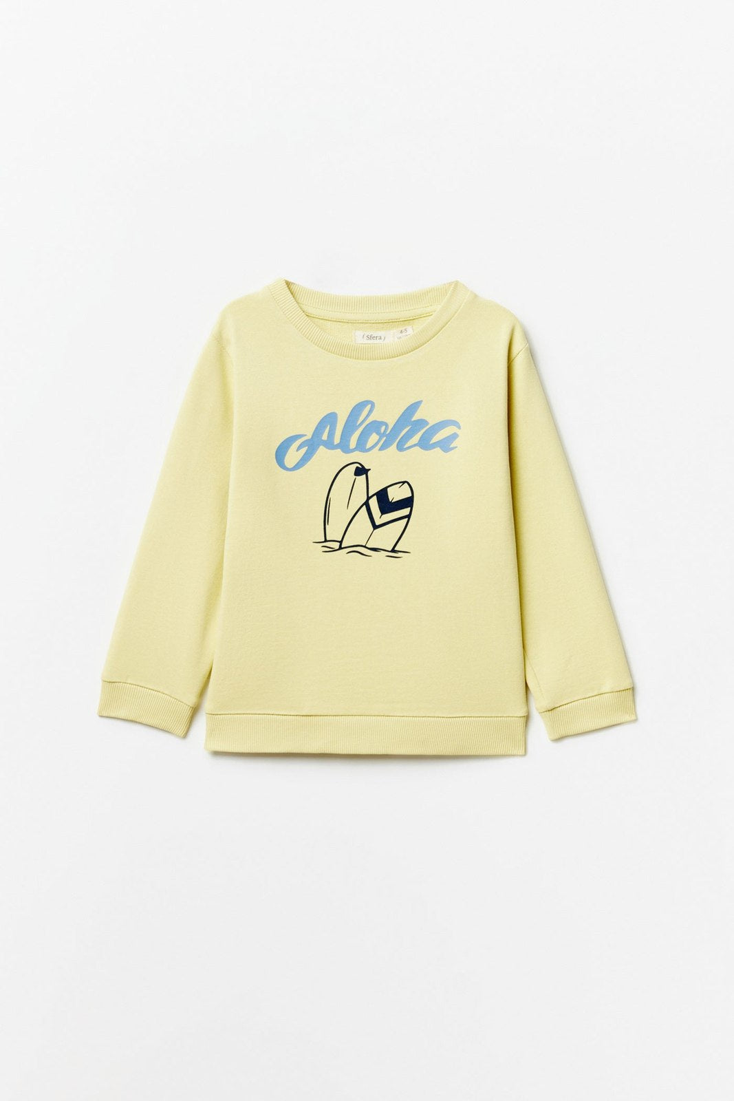 Sfera Basic printed sweatshirt - Yellow 1 Shaws Department Stores