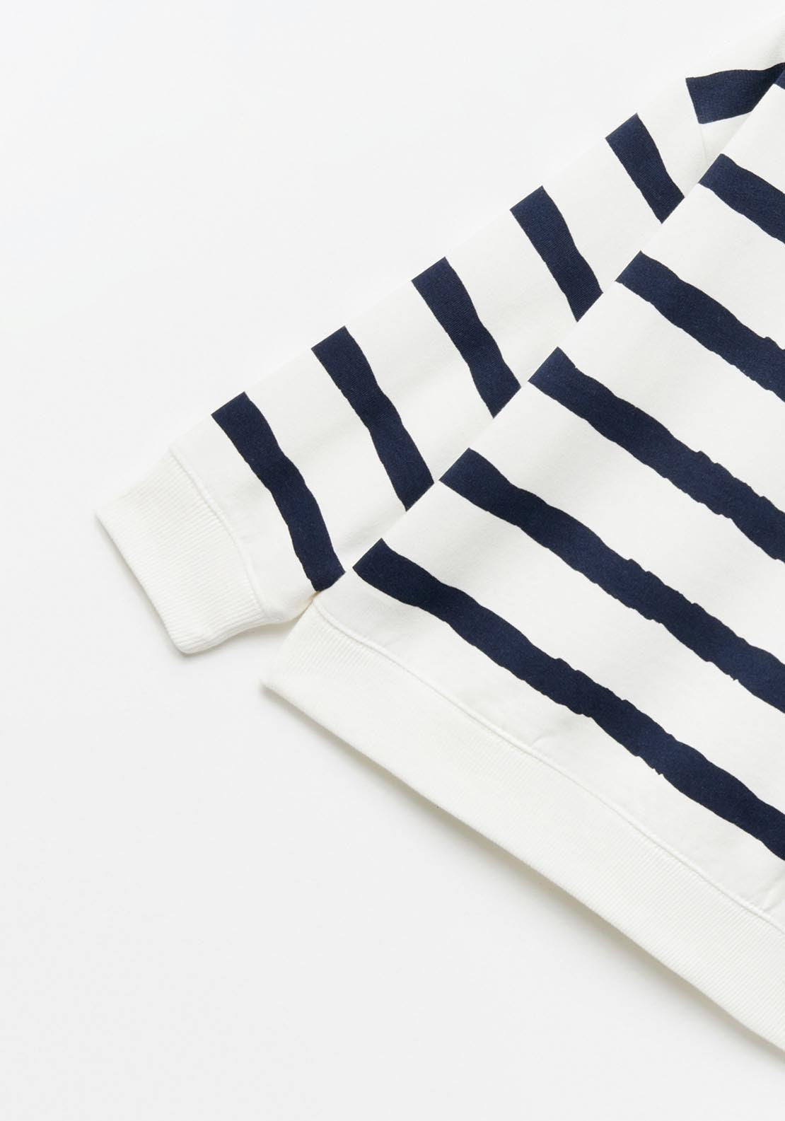 Sfera Stripes Palm Tree Sweatshirt - White 2 Shaws Department Stores