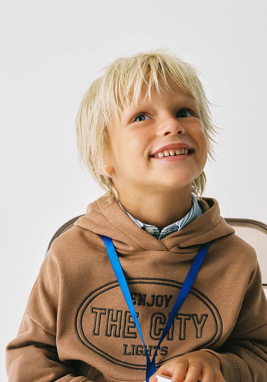 Embroidered Hoodie - Medium Brown