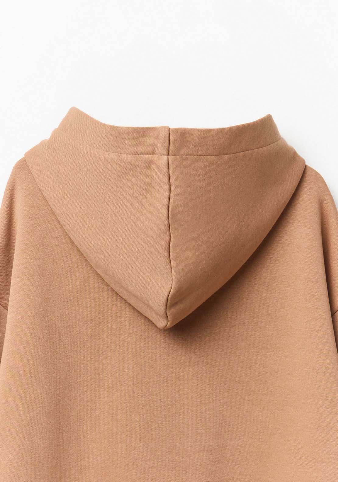 Embroidered Hoodie - Medium Brown
