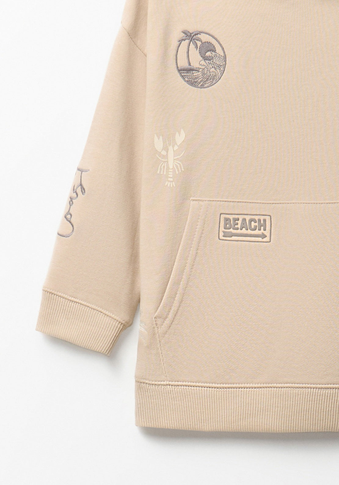 Multi-Technical Hoodie - Beige