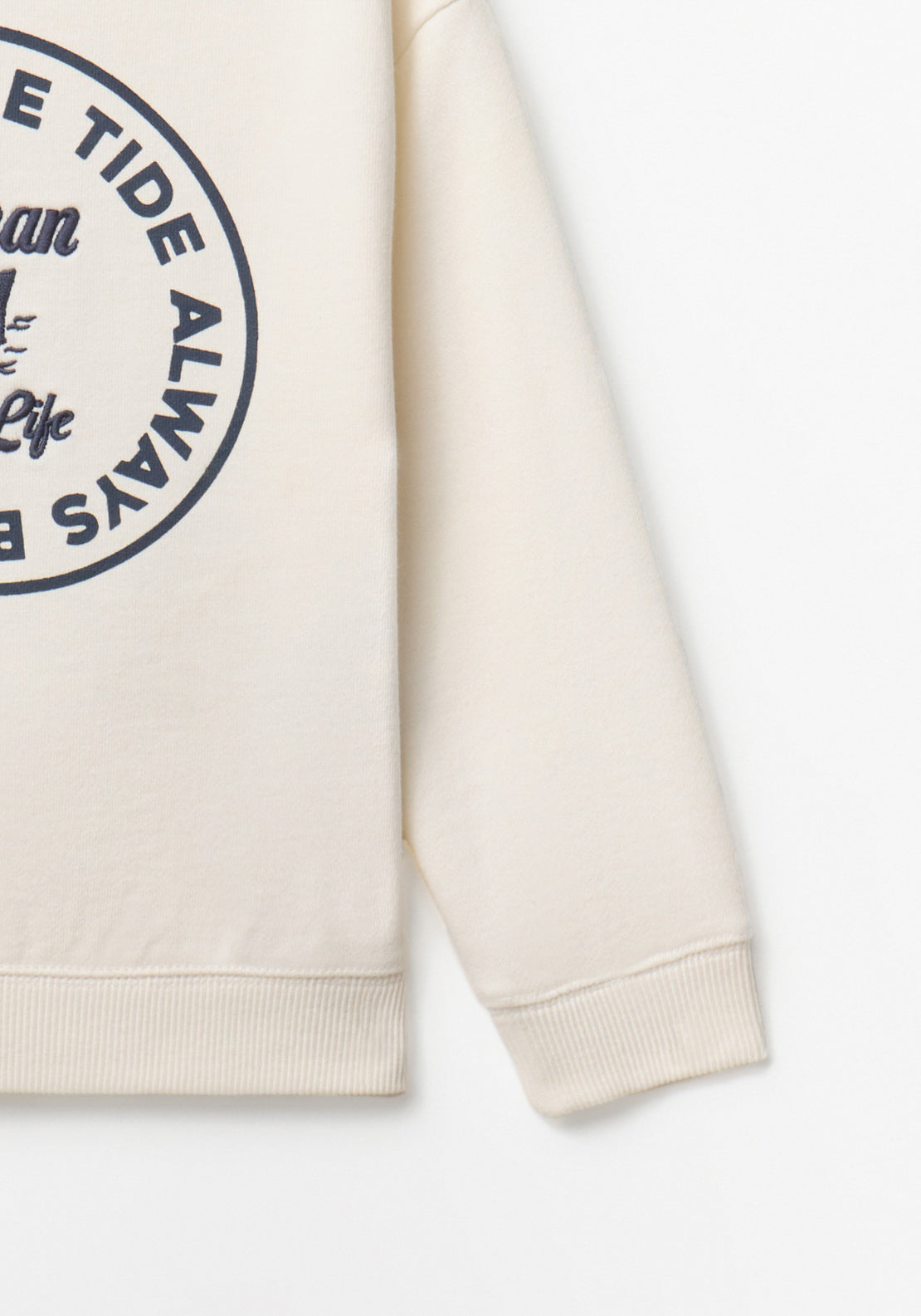 Ocean Embroidered Sweatshirt - White
