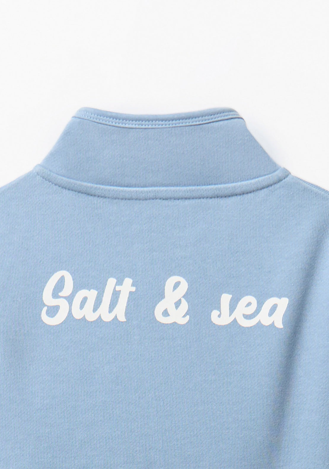 1/4 Zip Two Tone Sweatshirt - Blue