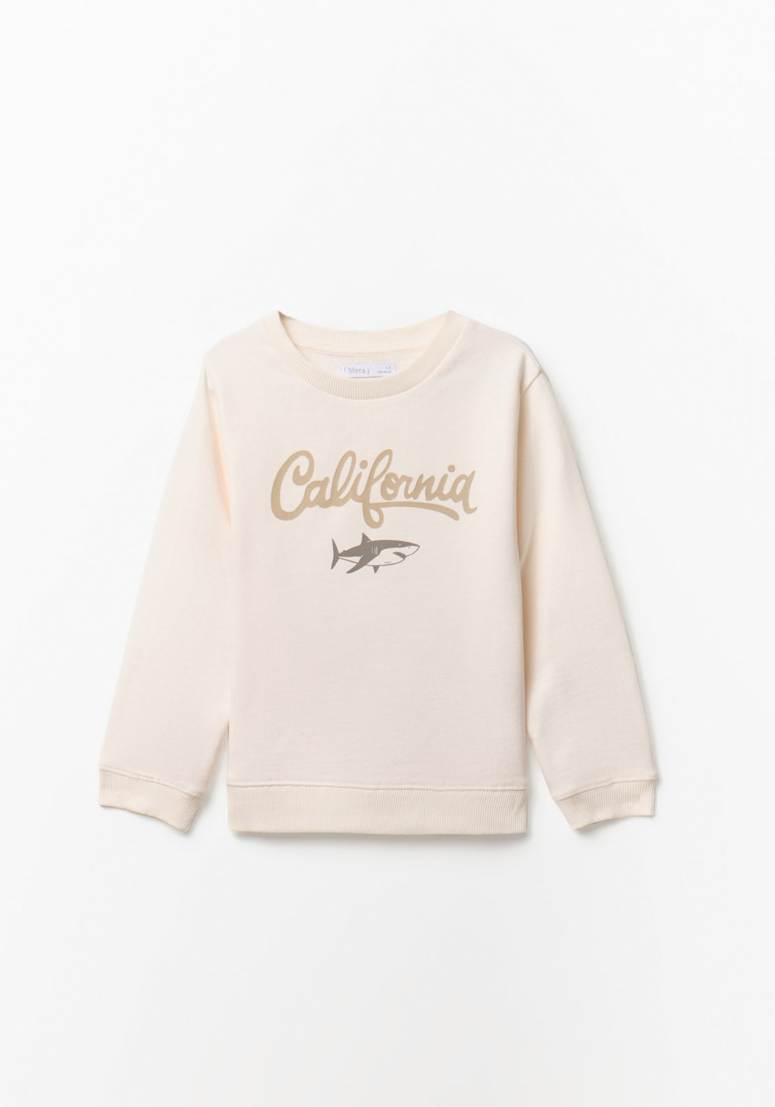 Basic Front Print Sweatshirt - White