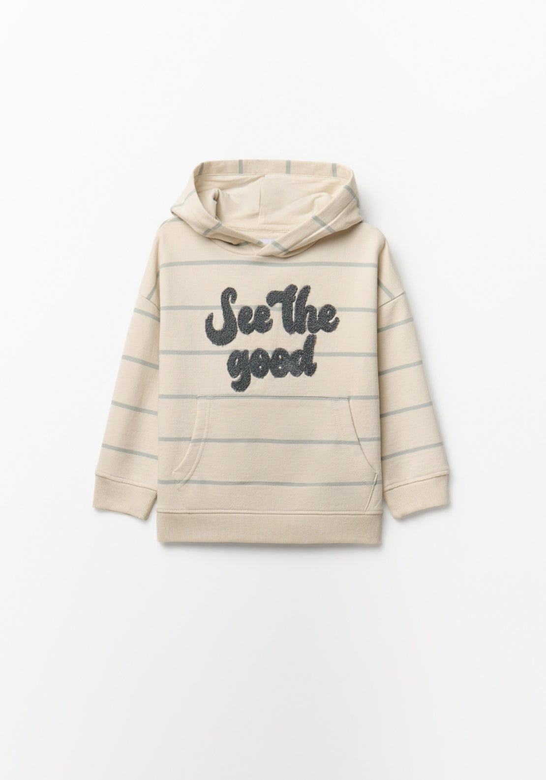 Striped Hoodie - Cream