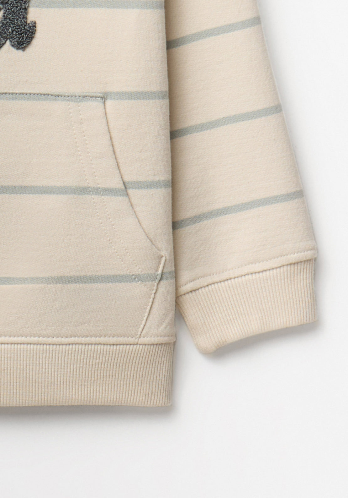 Striped Hoodie - Cream