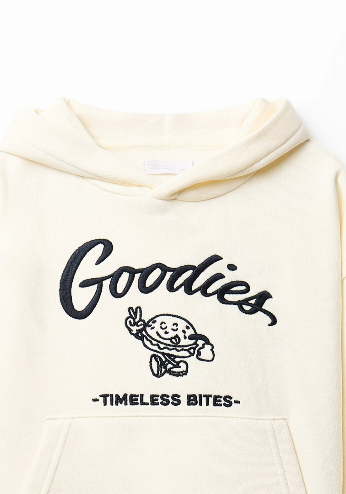 Embroidered Hamburger Sweatshirt - White