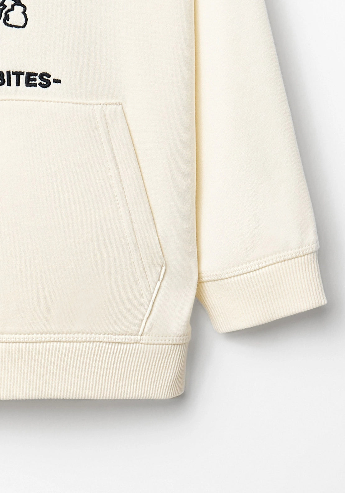 Embroidered Hamburger Sweatshirt - White