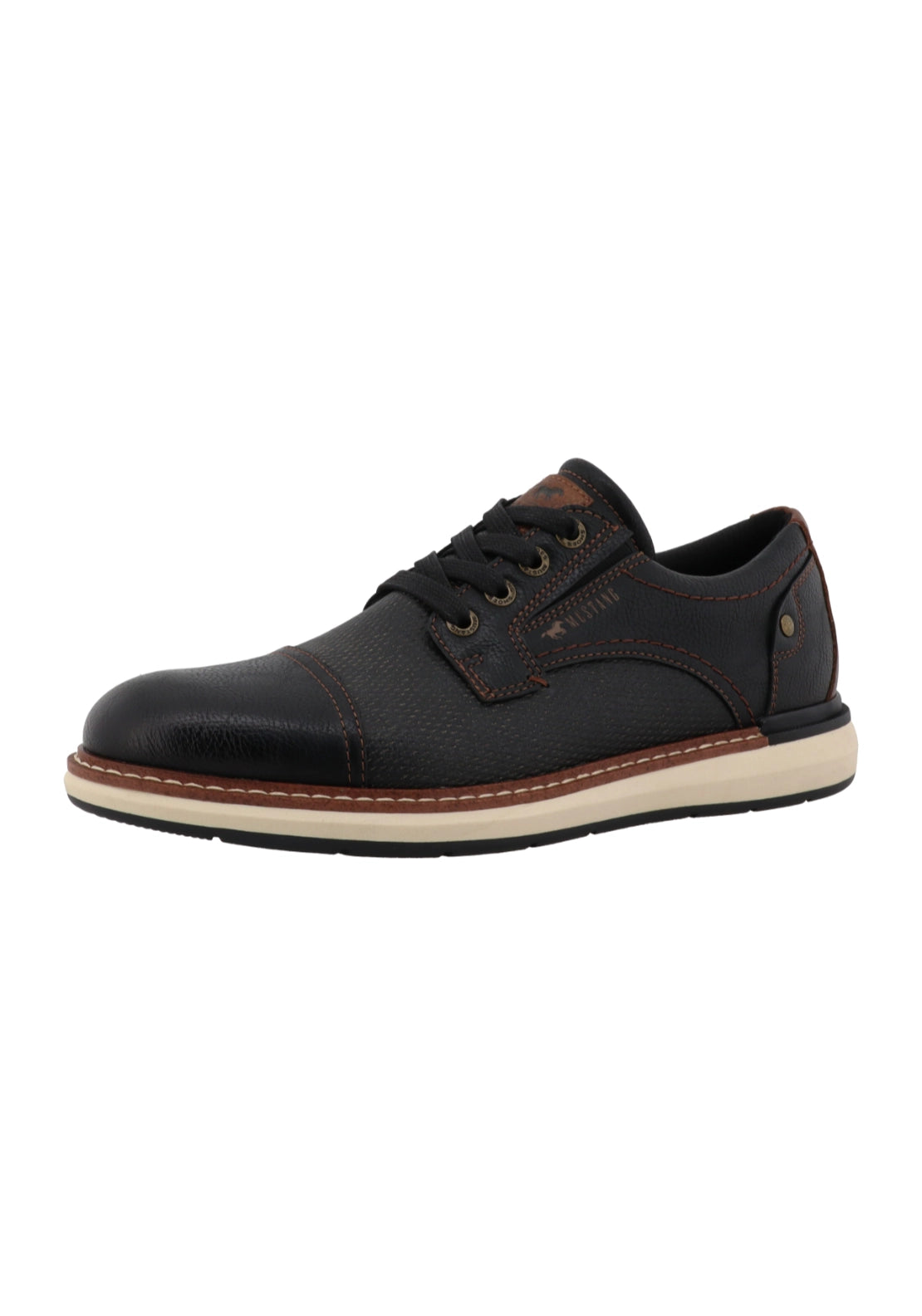 Mustang Smart Toe Cap Shoe - Black 3 Shaws Department Stores