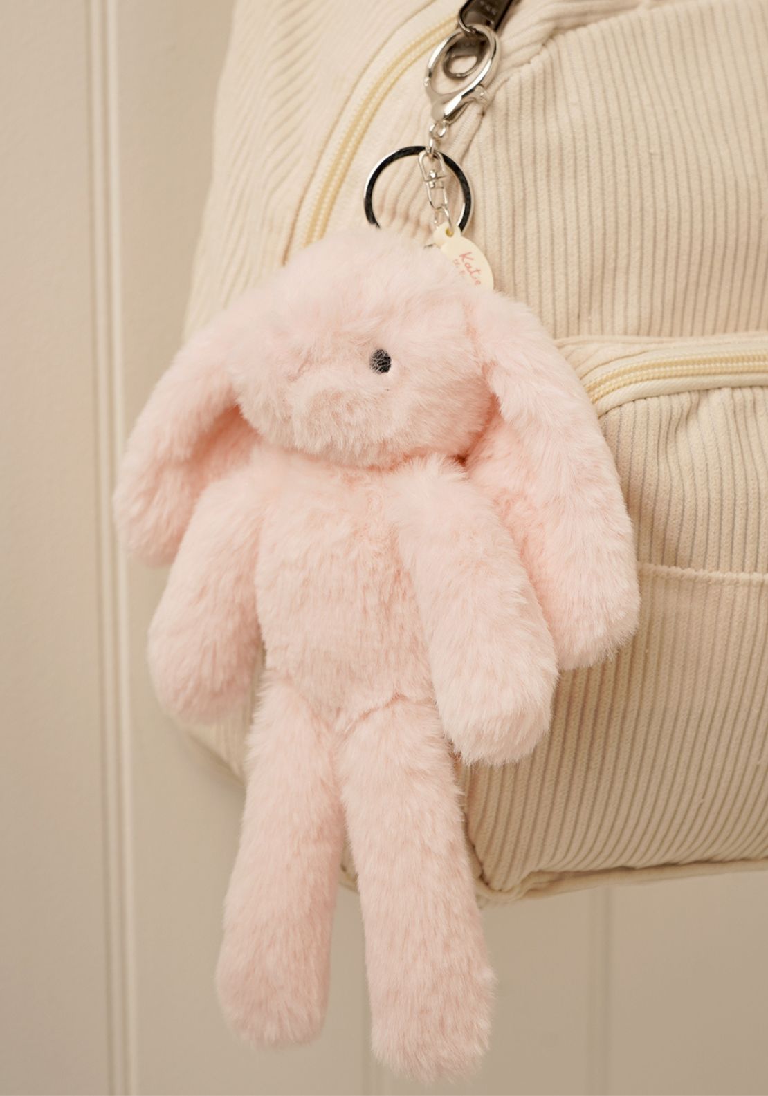Softies Katie The Plush Light Pink Bunny Keyring - Pink 1 Shaws Department Stores