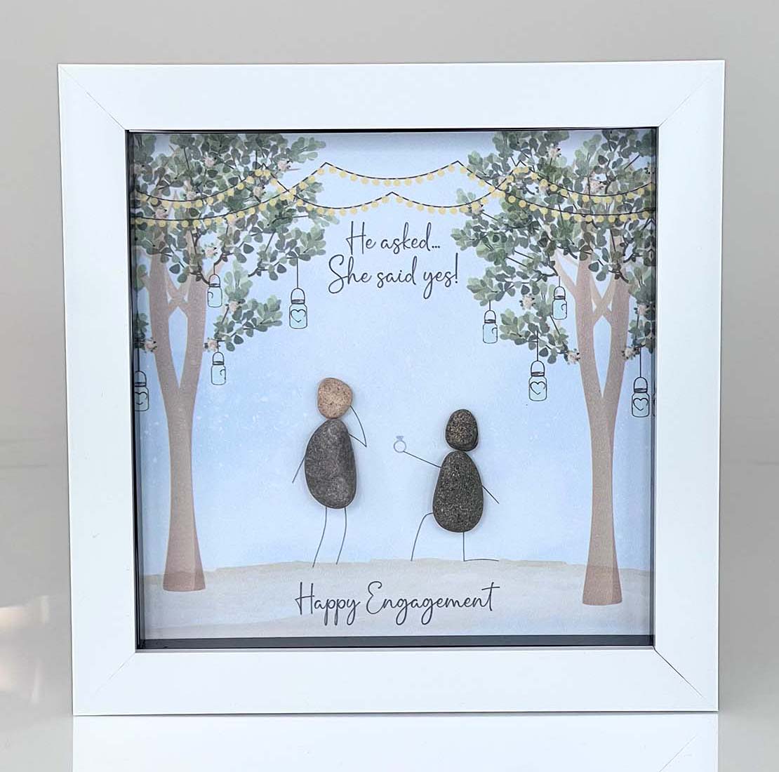La De Da Midi Pebble White Engagement - He Asked/She Said Yeshappy Engagement 1 Shaws Department Stores