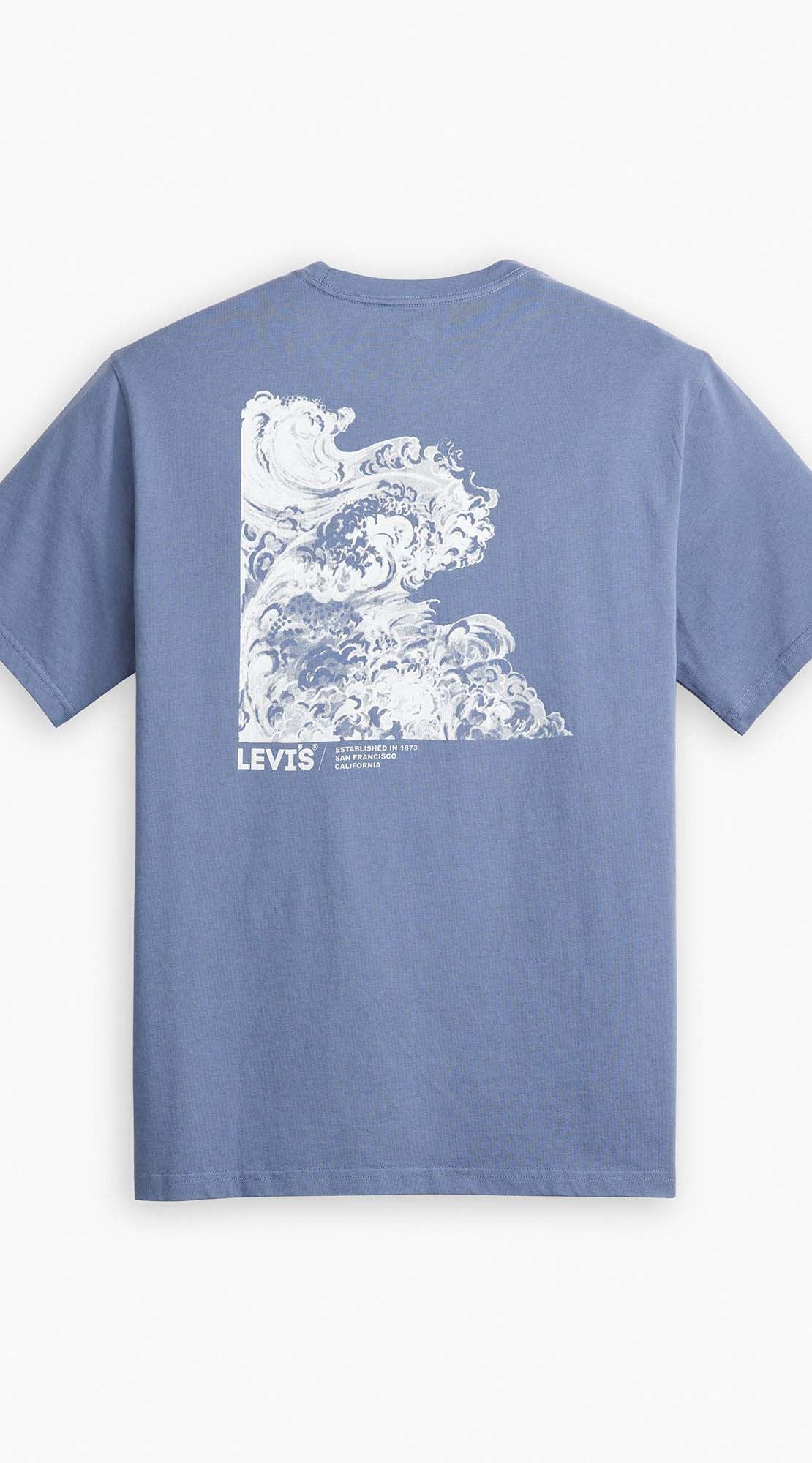 Levis Short Sleeve Tee Shirt - Blue 4 Shaws Department Stores