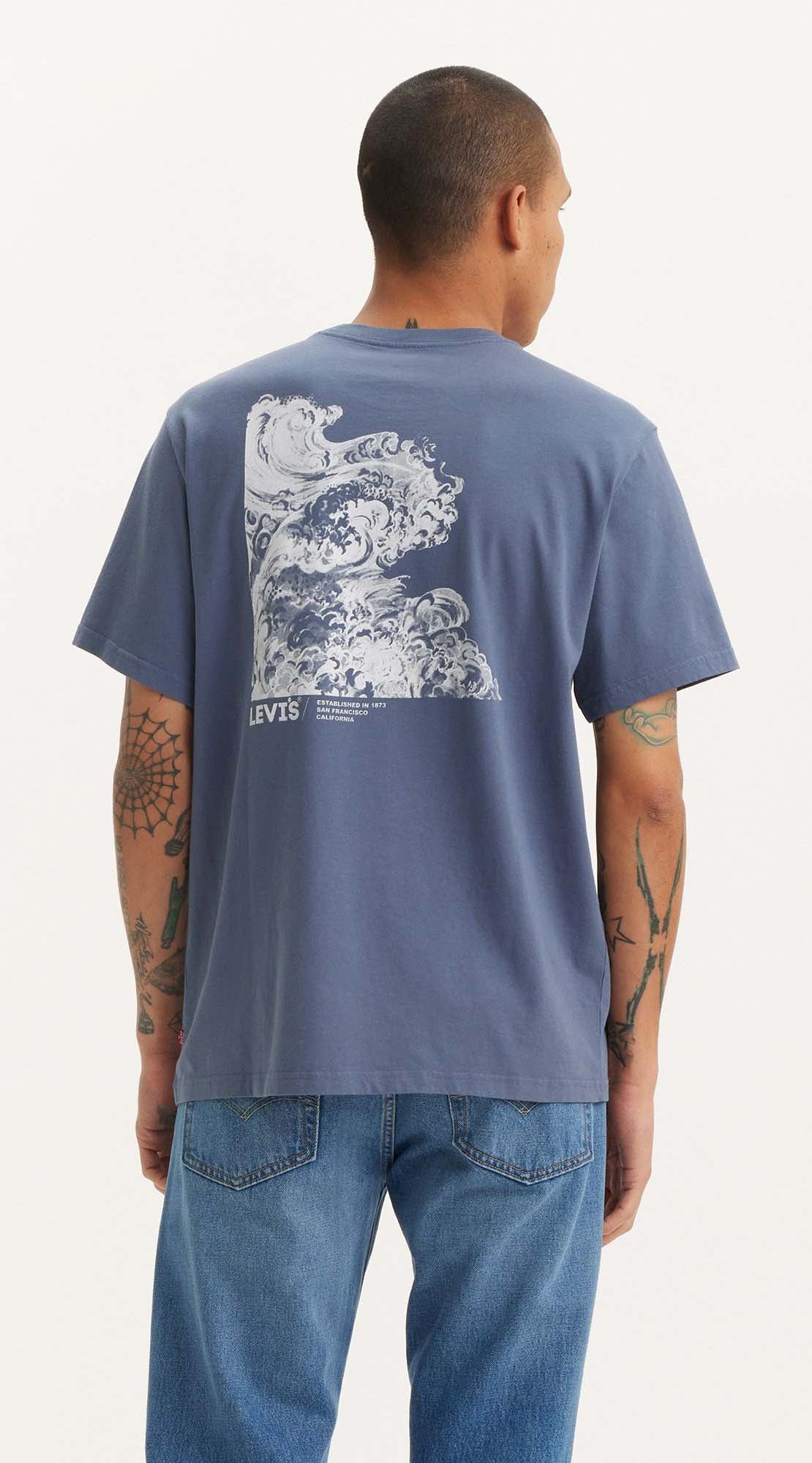 Levis Short Sleeve Tee Shirt - Blue 2 Shaws Department Stores