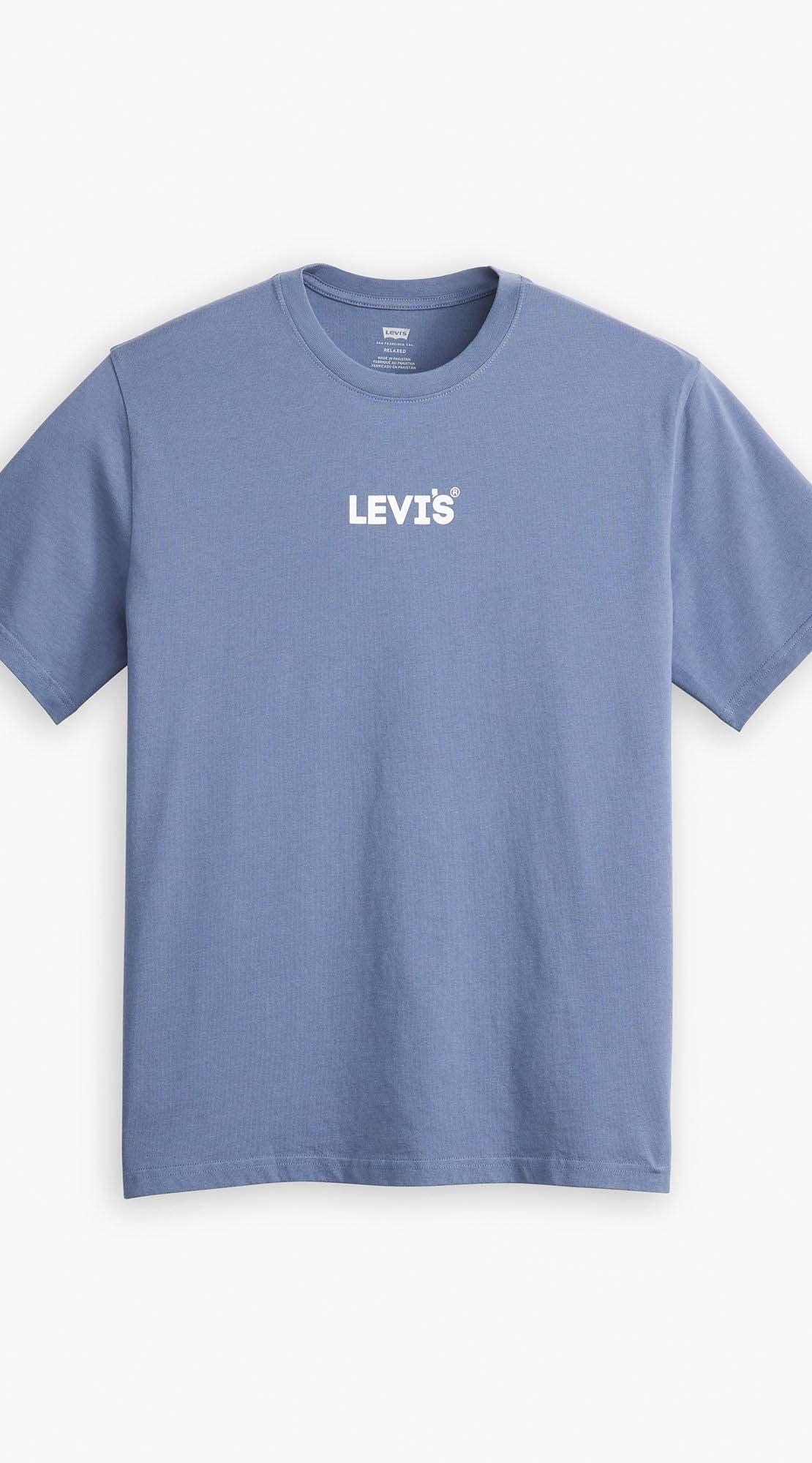 Levis Short Sleeve Tee Shirt - Blue 3 Shaws Department Stores