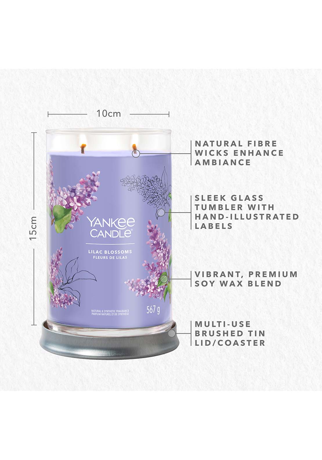 Yankee Candle Yankee Large Tumbler Lilac Blossoms 3 Shaws Department Stores