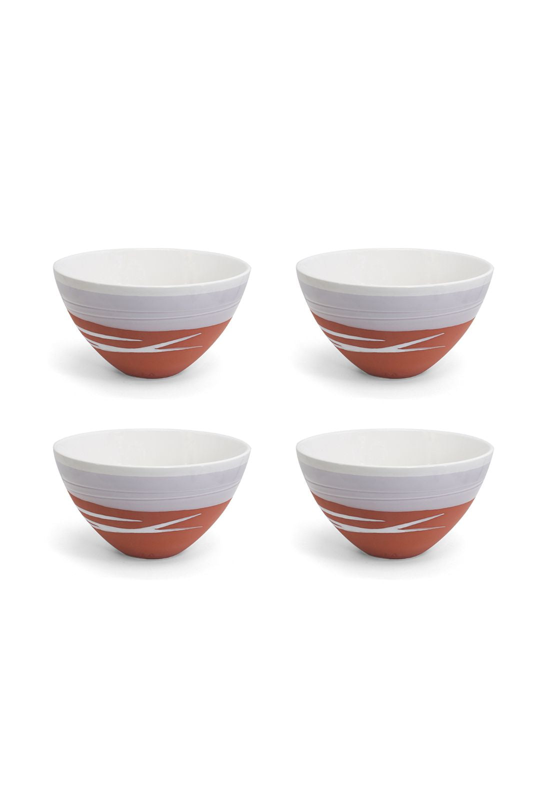 Paul Maloney Pottery Terracotta Set of 4 Bowls 1 Shaws Department Stores