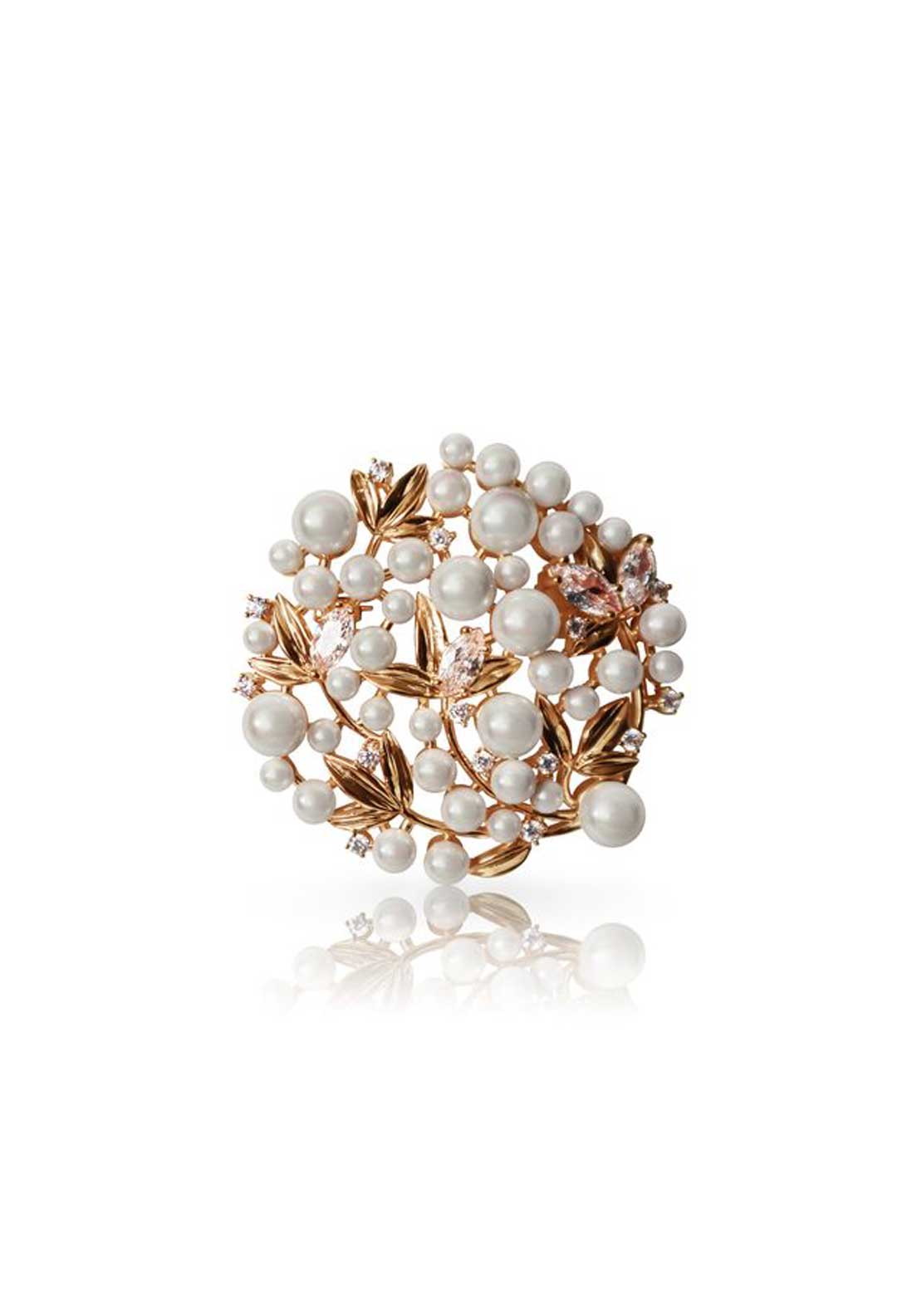 Tipperary Jewellery Pearl Brooch - Rose Gold 1 Shaws Department Stores