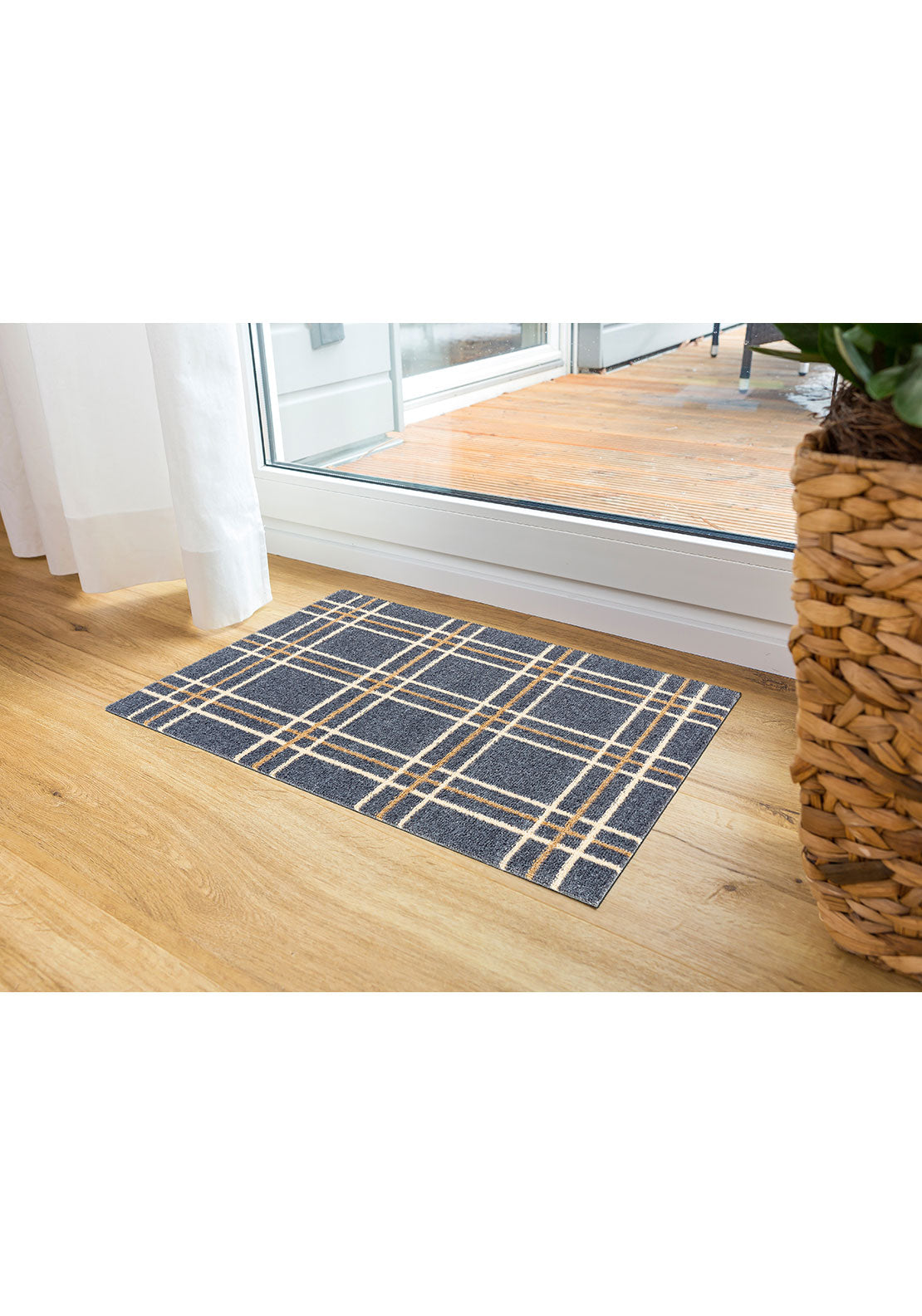 The Home Miabella Mat - Grey / Yellow 1 Shaws Department Stores