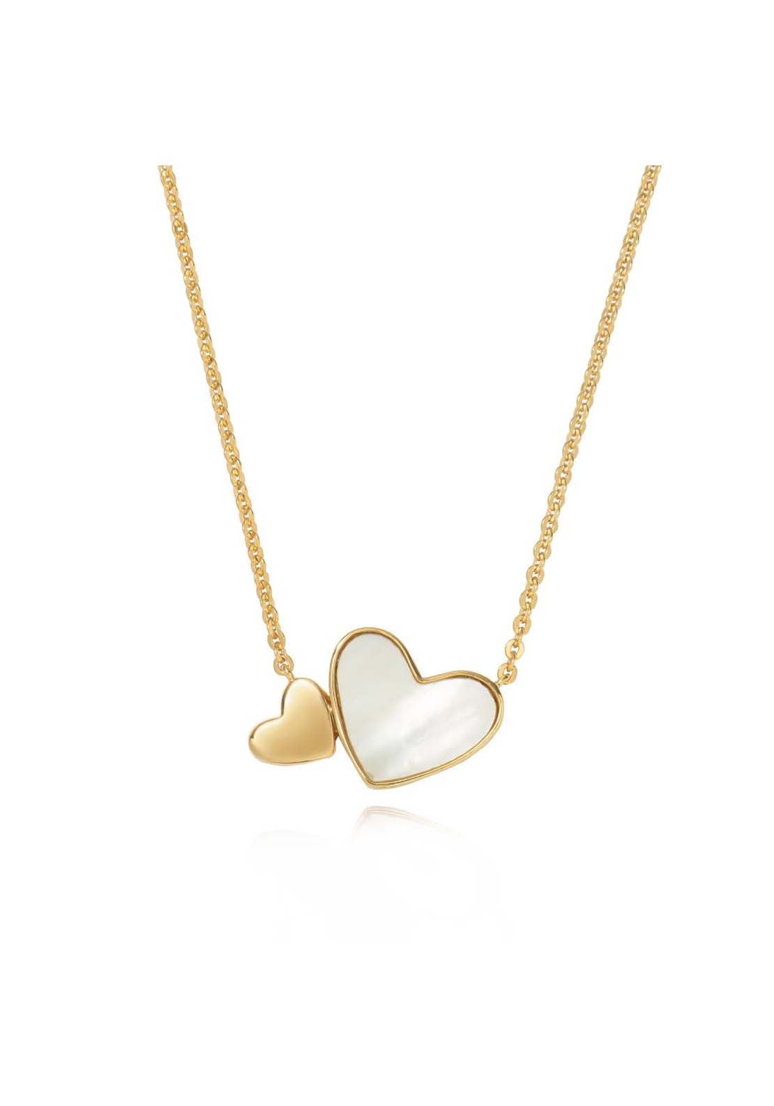 Tipperary Jewellery Heart Pendant Pearl - Rose Gold 1 Shaws Department Stores