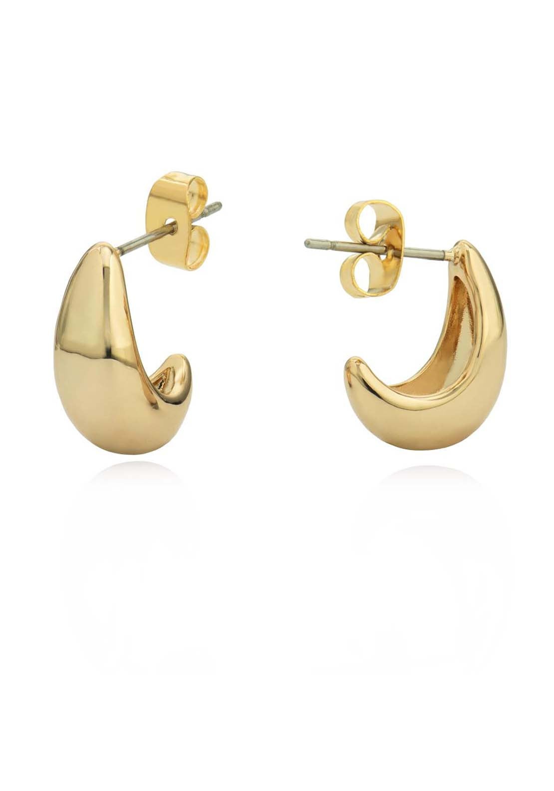 Tipperary Jewellery Pebble Hoop Earrings - Rose Gold 1 Shaws Department Stores
