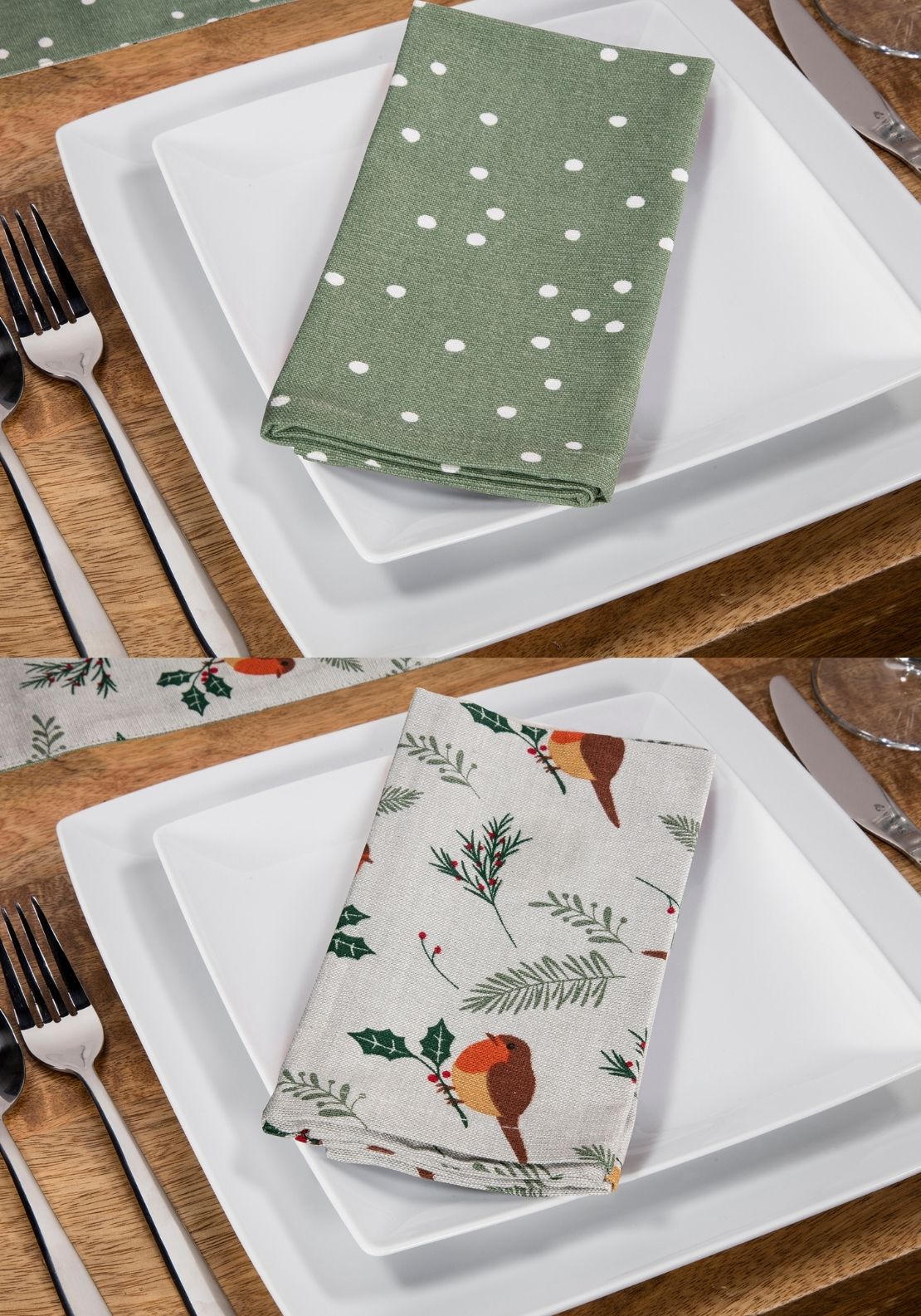 The Home Christmas Set Of 4 Robin Napkins 1 Shaws Department Stores