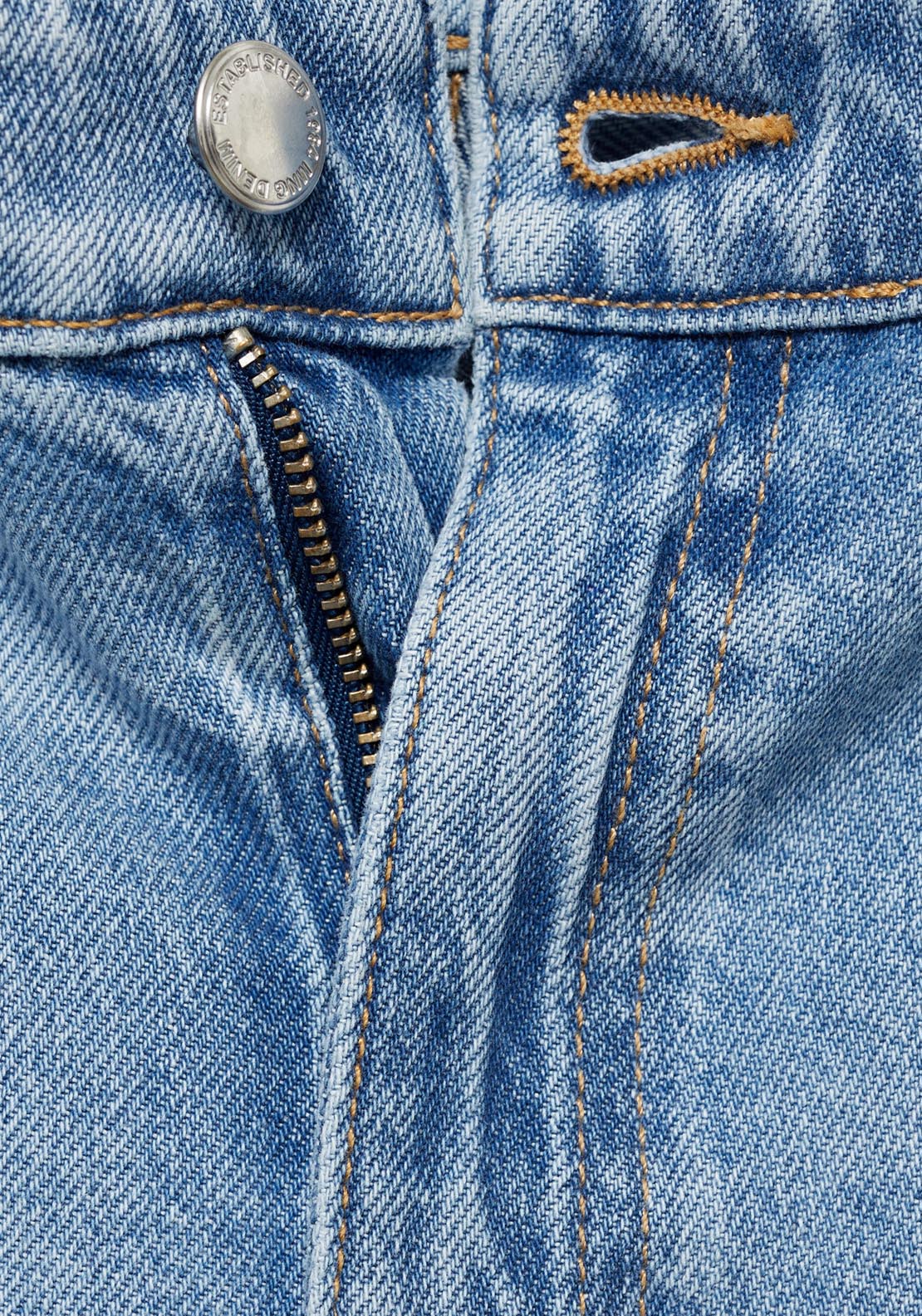 Mango Wide Leg Pleated Jeans - Open Blue 4 Shaws Department Stores