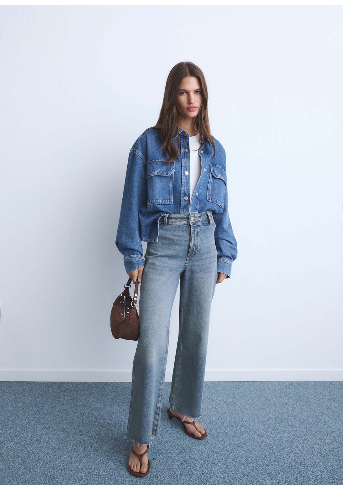 Catherin Culotte High Rise Jeans - Blue