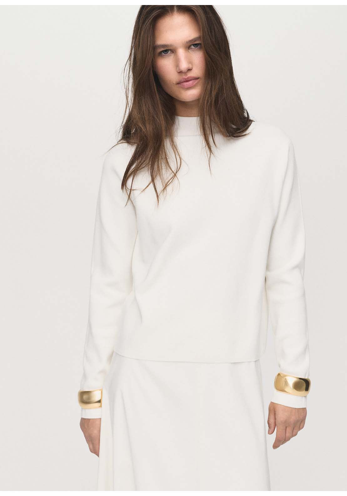 Mango Sweater Chimney - Beige 1 Shaws Department Stores