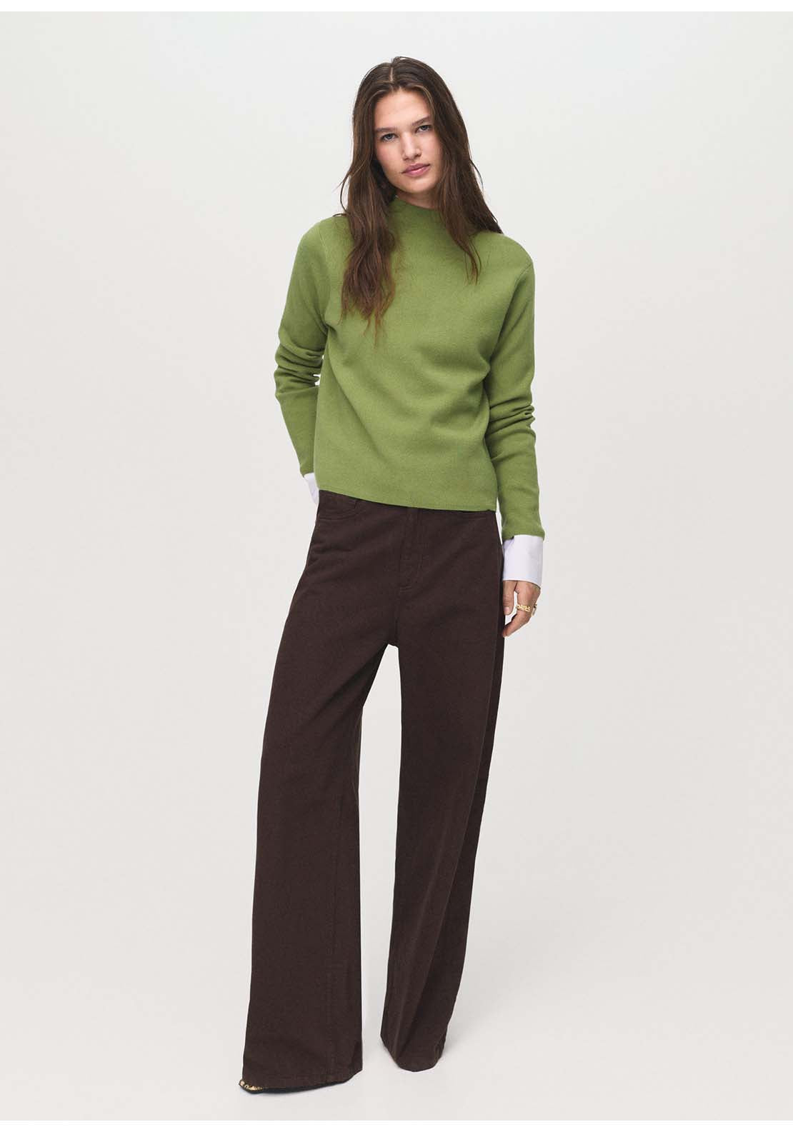 Mango Sweater Chimney - Green 5 Shaws Department Stores