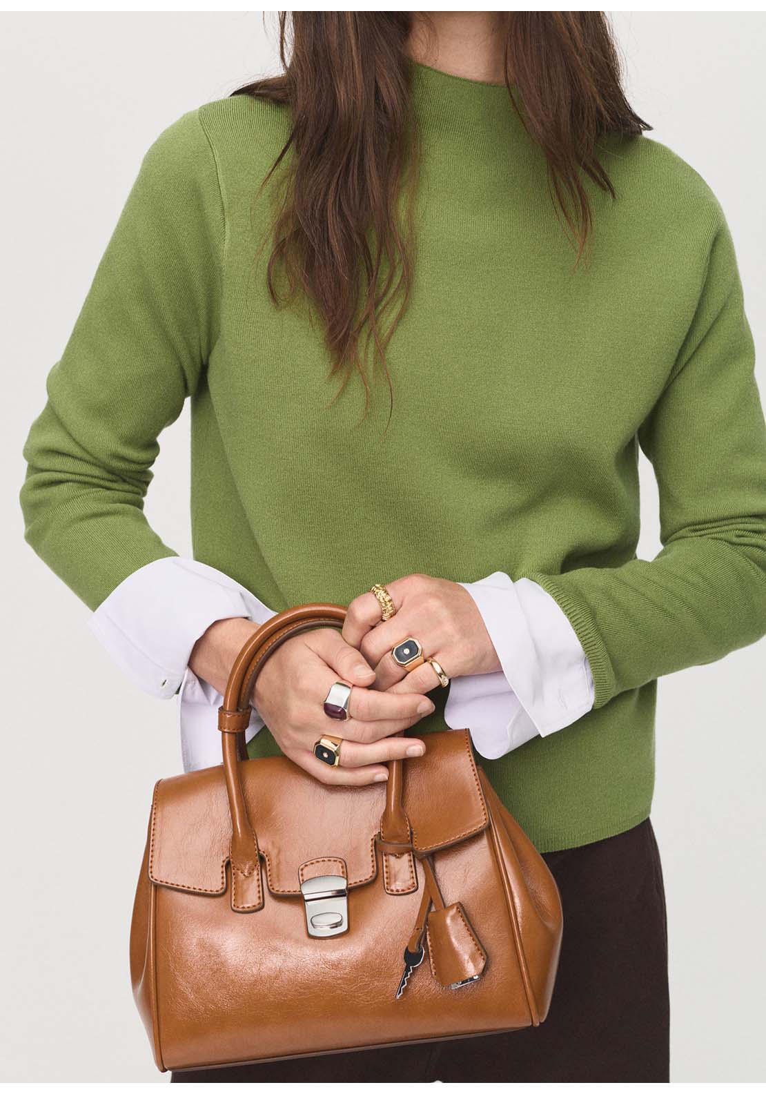 Mango Sweater Chimney - Green 3 Shaws Department Stores