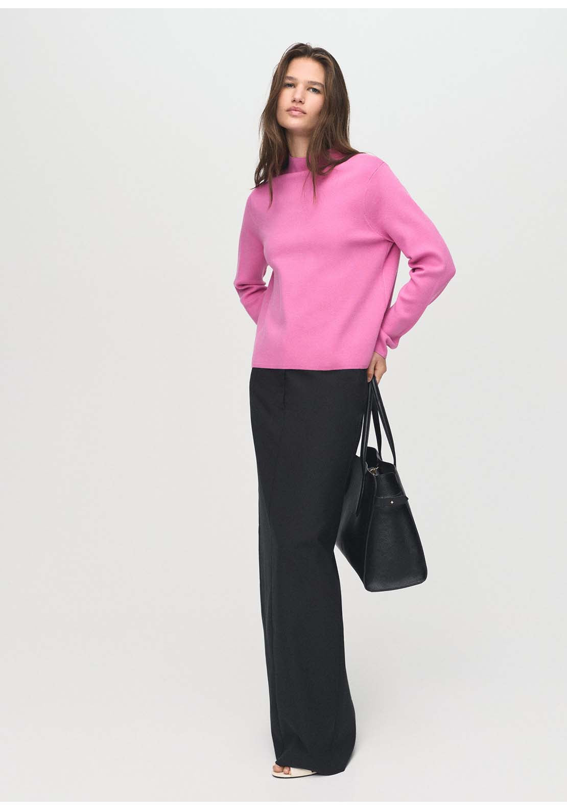 Mango Sweater Chimney - Pink 4 Shaws Department Stores