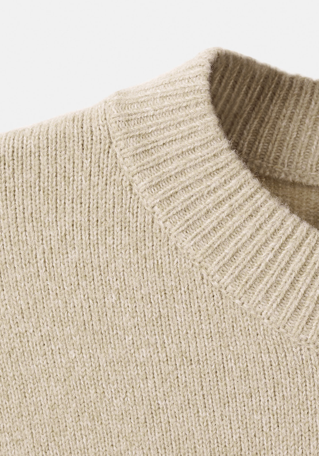 Knit Striped Sweater - Beige