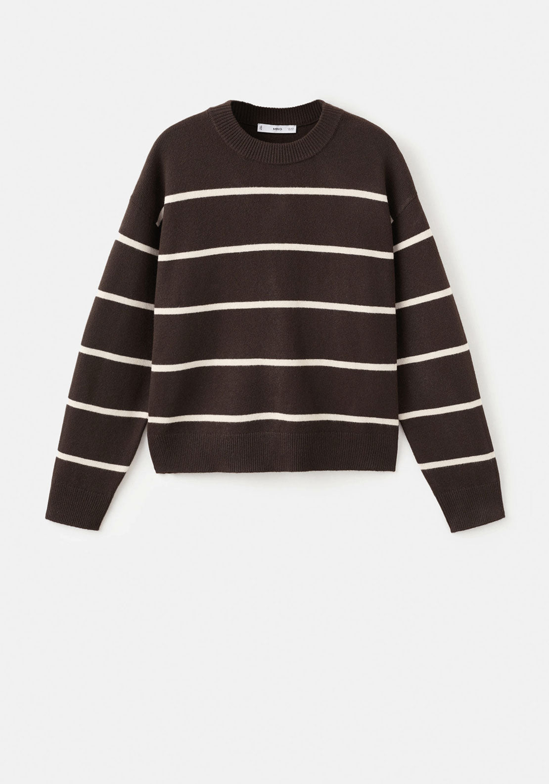 Knit Striped Sweater - Brown
