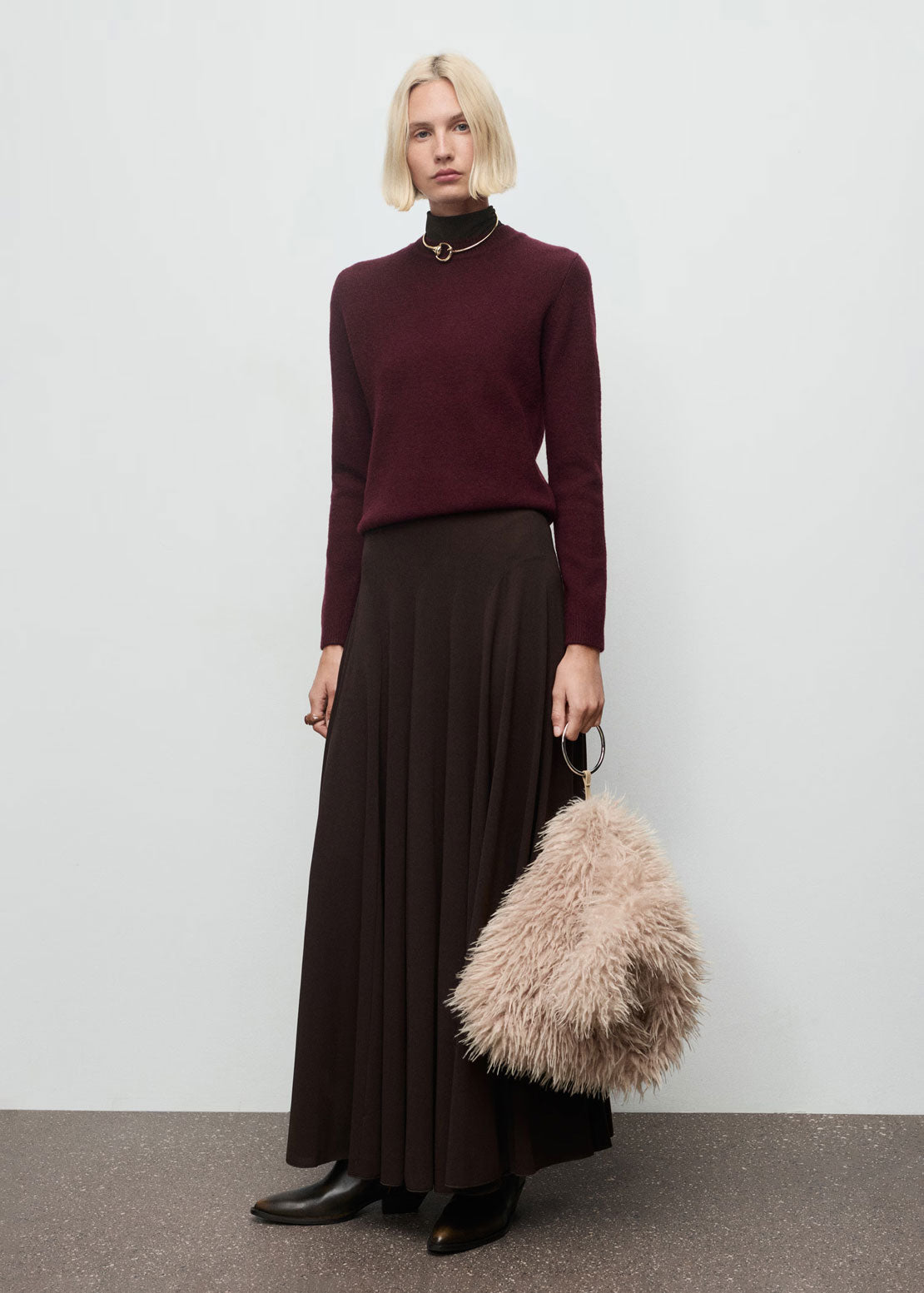 Medium Knit Sweater - Burgundy