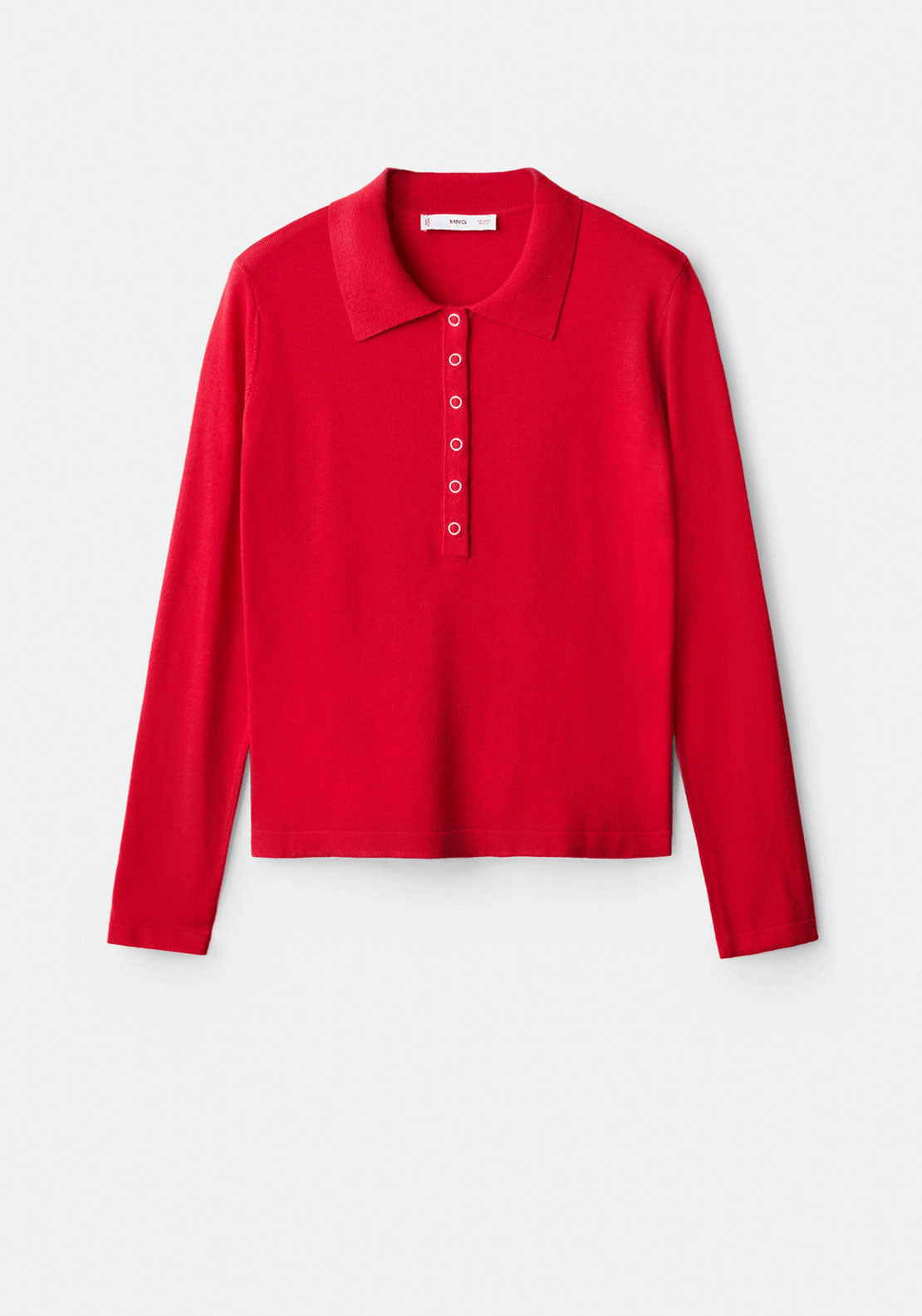 Polo Neck Sweater - Red