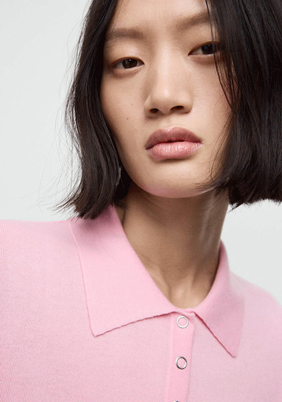 Polo Neck Sweater - Pink